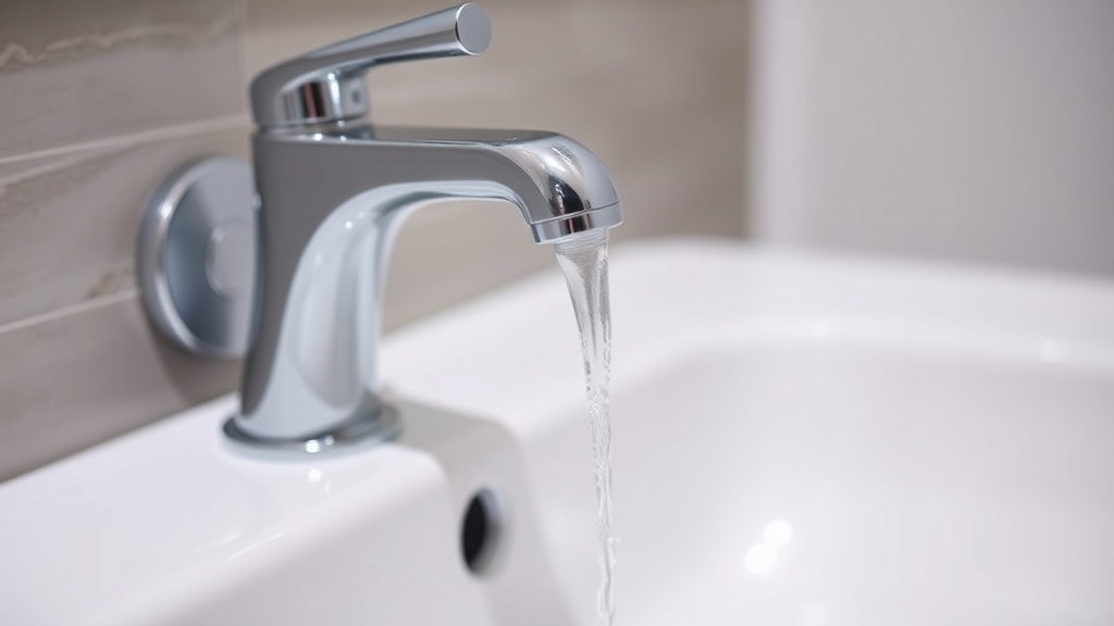 Weak Hot Water Flow from Residential Faucet Bathroom faucet with weak trickle showing hot water no pressure issue in residential sink