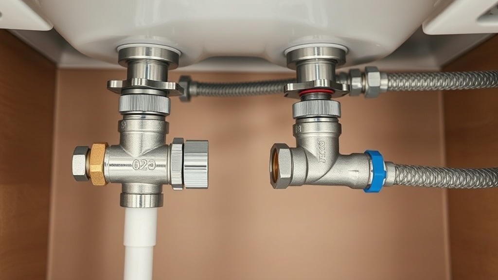 Main Water Shut-Off Valves Under Sink Detail hot water but no cold water