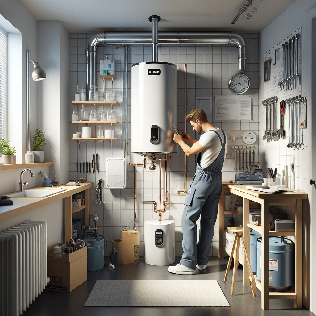 placeholder-2 water heater service badge with a five-star rating