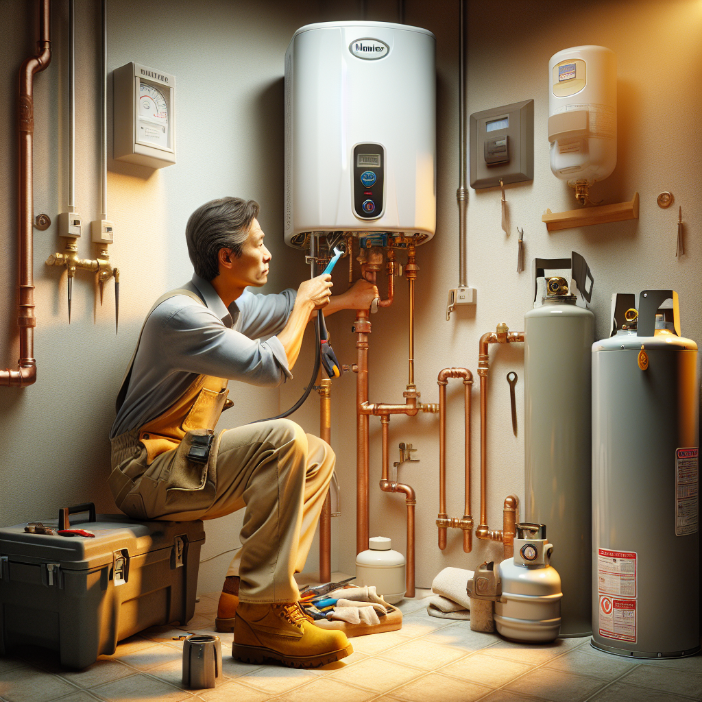 placeholder-2 water heater service badge with a five-star rating