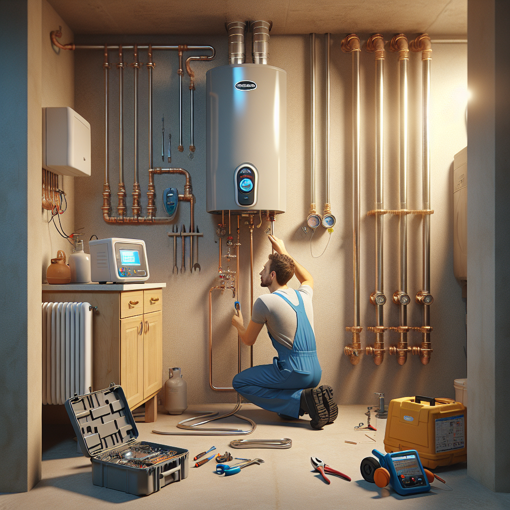 placeholder-3 professional technician repairing a tankless water heater