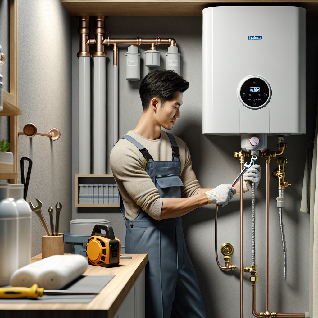 placeholder-3 professional technician repairing a tankless water heater