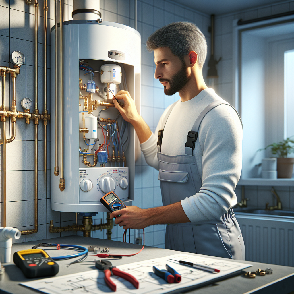 placeholder-2 water heater service badge with a five-star rating