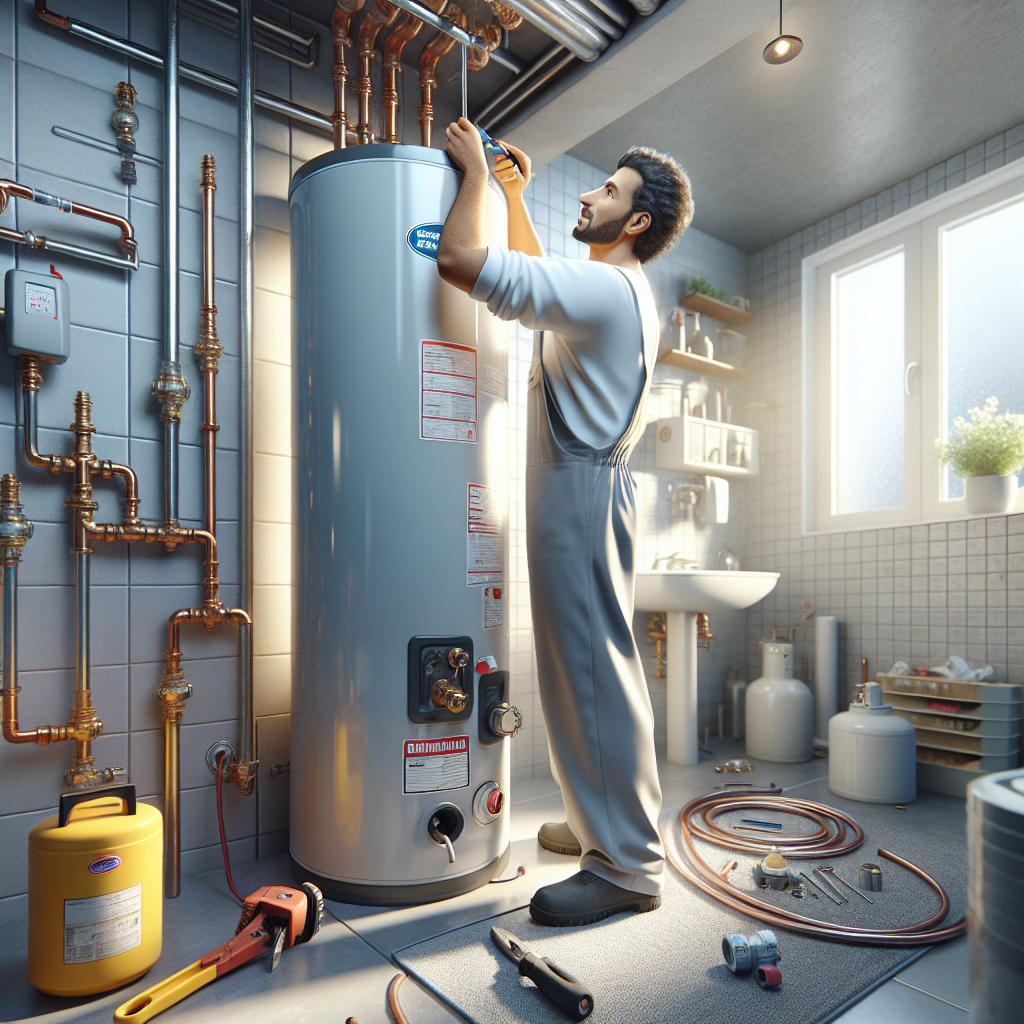 placeholder-2 water heater service badge with a five-star rating