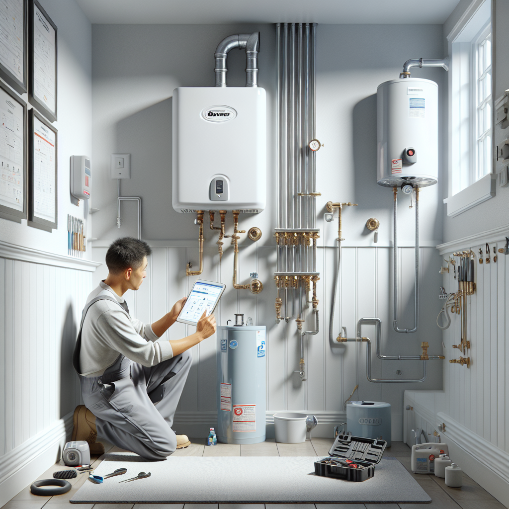 placeholder-3 professional technician repairing a tankless water heater