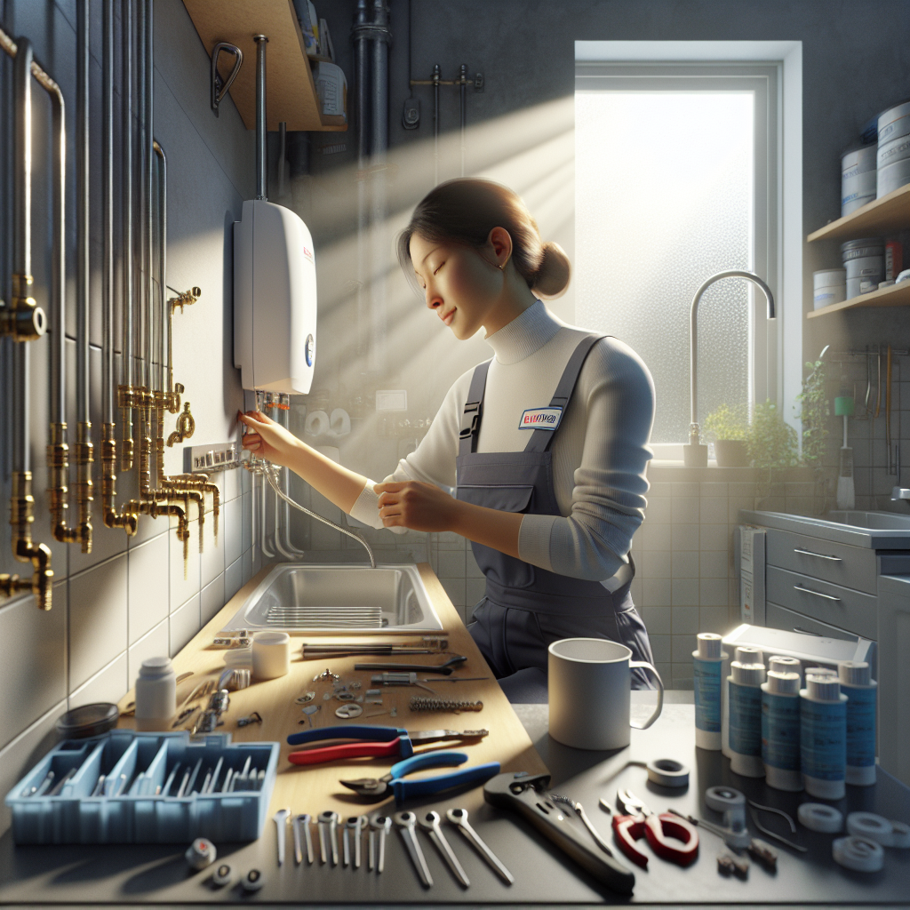 placeholder-3 professional technician repairing a tankless water heater